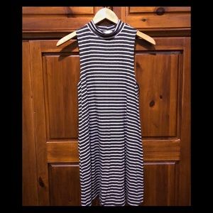 Striped halter neck dress